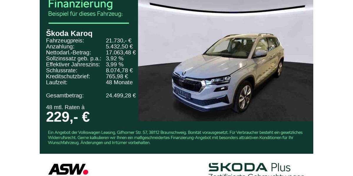 Skoda Karoq 71.300 km 21.730 &euro; Sinsheim 74889