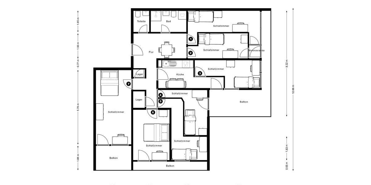 Etagenwohnung Heidelberg Boxberg - 1 Zimmer, 10 m&sup2;, 465&euro; | Angebot:25112749