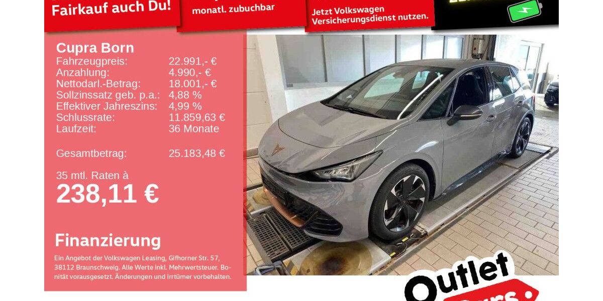 Cupra Born 53.328 km 21.792 € Weinheim 69469