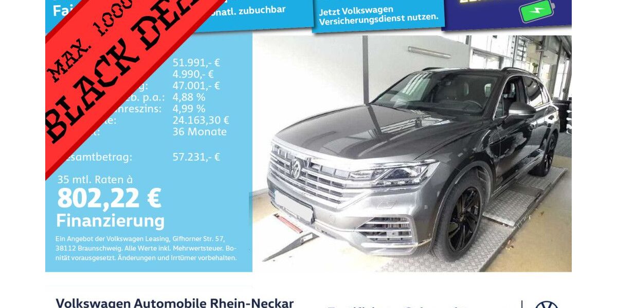 VW Touareg 69.103 km 51.991 &euro; Mannheim 68309