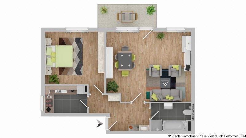 Etagenwohnung Edingen-Neckarhausen Edingen - 2 Zimmer, 68 m&sup2;, 235.000&euro; | Angebot:25681567