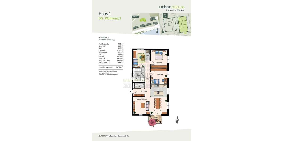 Etagenwohnung Heidelberg Ziegelhausen - 4 Zimmer, 117 m&sup2;, 1.075.000&euro; | Angebot:25676446