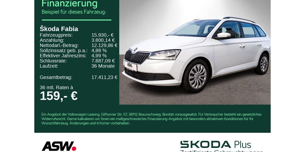 Skoda Fabia 42.500 km 15.930 &euro; Sinsheim 74889