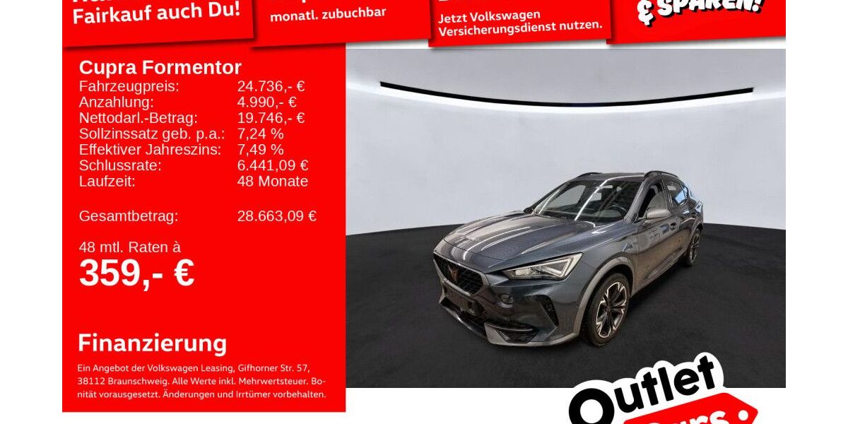 Cupra Formentor 33.390 km 24.489 &euro; Weinheim 69469