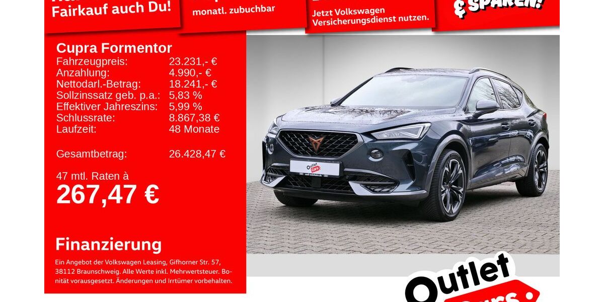 Cupra Formentor 33.390 km 22.699 &euro; Weinheim 69469