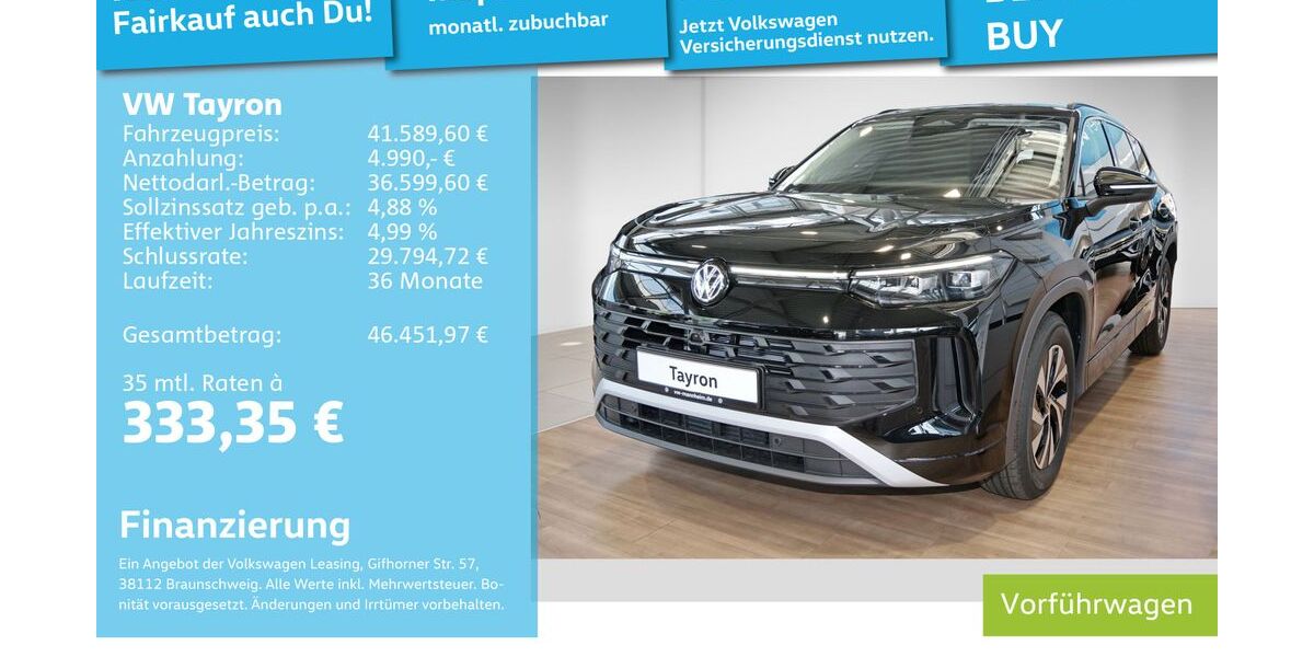 VW Tayron 9.900 km 39.990 &euro; Mannheim 68309