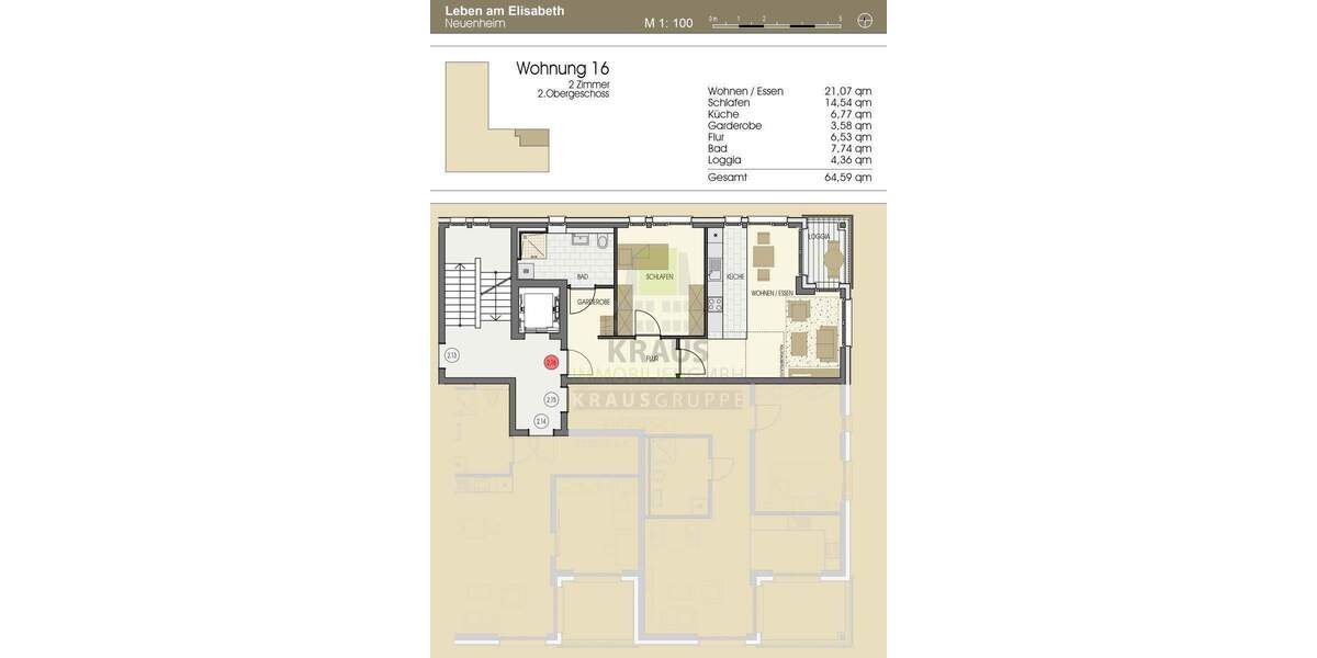 Attraktive 2-Zimmer-Wohnung - barrierefrei 2 zimmer