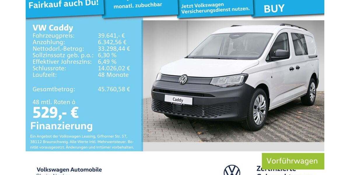 VW Caddy 9.900 km 39.641 € Mannheim 68309