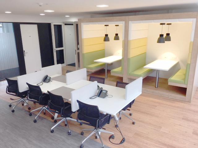 Helle 5-Arbeitsplatz-Büroraum in Mannheim-Oststadt flexibel möbliert all-inclusive zimmer