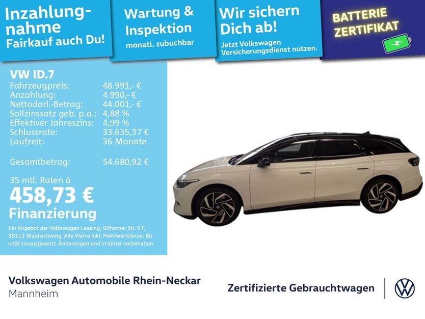 VW ID.7 24.203 km 48.492 € Mannheim 68309