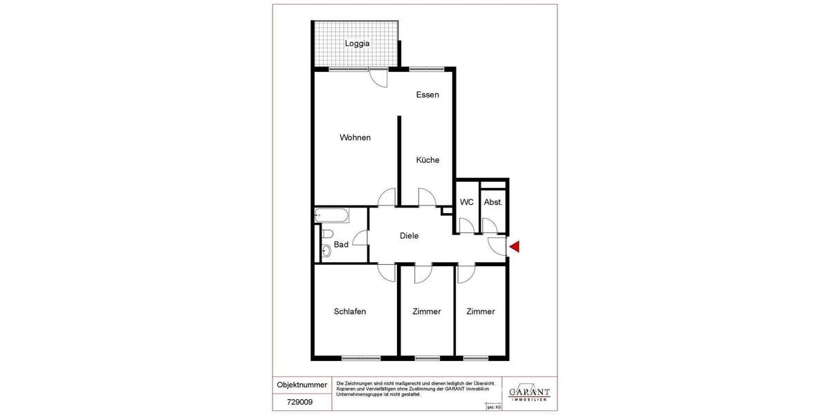 Etagenwohnung Mannheim Wohlgelegen - 4 Zimmer, 104 m&sup2;, 379.000&euro; | Angebot:24823680