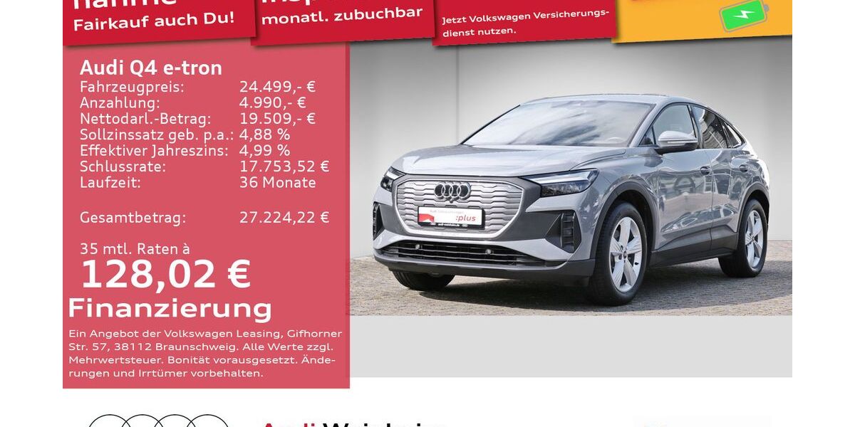 Audi Q4 e-tron 21.321 km 22.999 &euro; Weinheim 69469