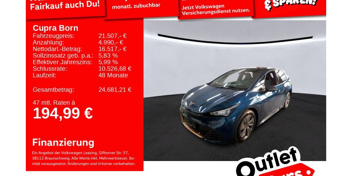 Cupra Born 65.052 km 21.292 &euro; Weinheim 69469