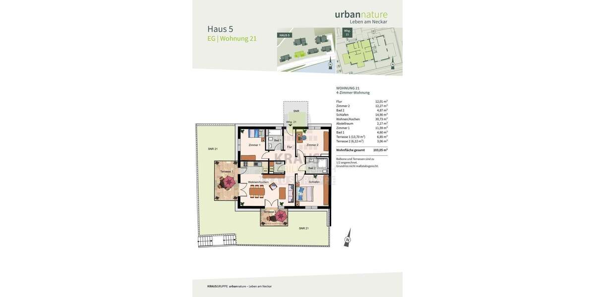 Etagenwohnung Heidelberg Ziegelhausen - 4 Zimmer, 103 m&sup2;, 905.000&euro; | Angebot:22933845