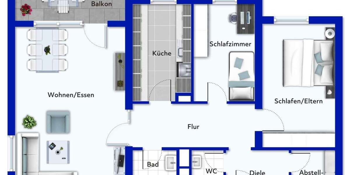 Etagenwohnung Heppenheim - 3 Zimmer, 90 m&sup2;, 210.000&euro; | Angebot:26178682