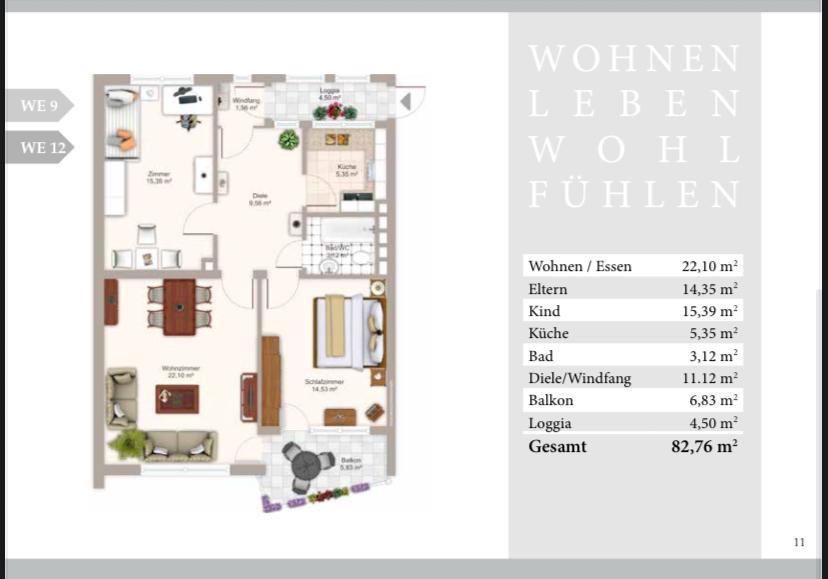 Etagenwohnung Lampertheim - 3 Zimmer, 83 m&sup2;, 249.000&euro; | Angebot:22952549