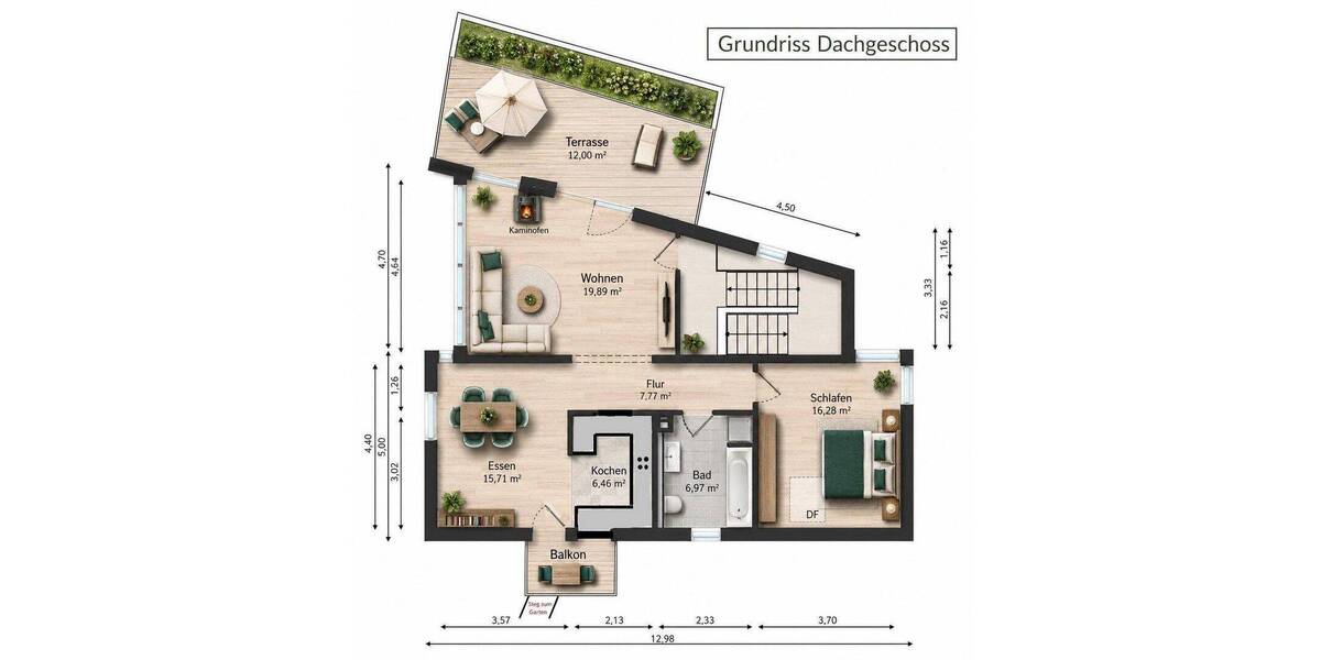 Etagenwohnung Weinheim Heiligkreuz - 2 Zimmer, 76 m&sup2;, 870&euro; | Angebot:26916762