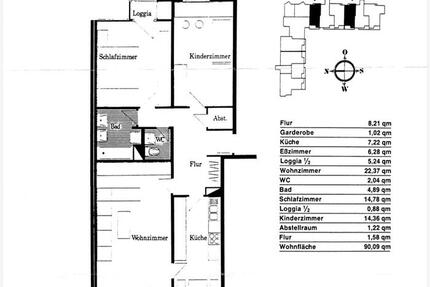 Wohnung Heidelberg Boxberg - 3 Zimmer, 90 m&sup2;, 229.000&euro; | Angebot:26047344