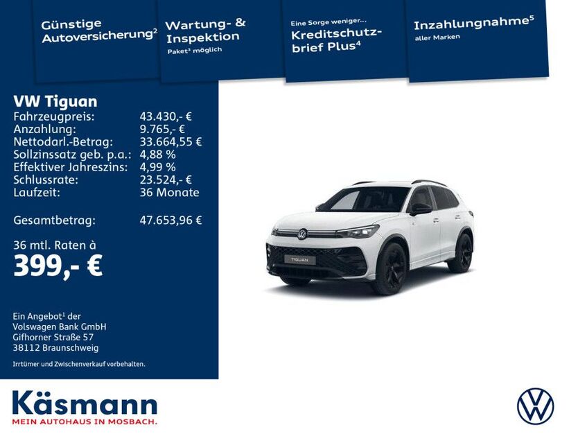 VW Tiguan 12.990 km 43.430 € Mosbach 74821