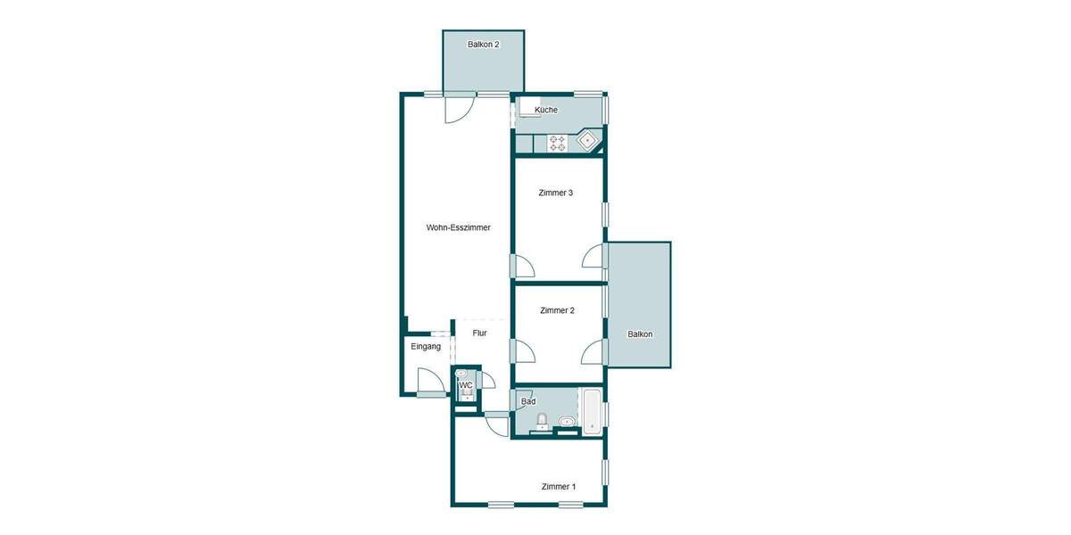 Etagenwohnung Mannheim Neuhermsheim - 4 Zimmer, 94 m&sup2;, 369.000&euro; | Angebot:25340129