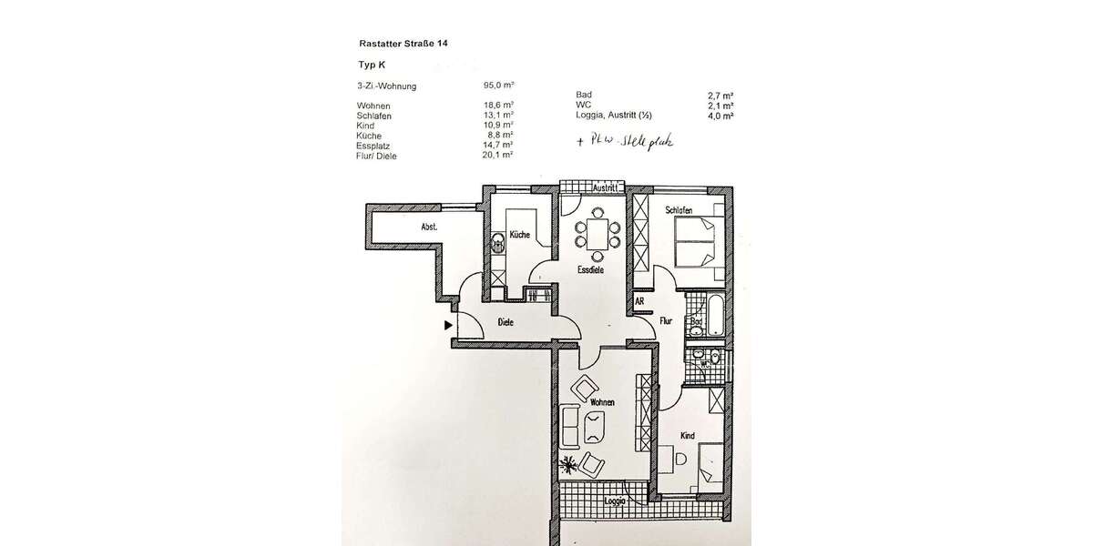 Etagenwohnung Heidelberg Boxberg - 4 Zimmer, 95 m&sup2;, 349.400&euro; | Angebot:25101981