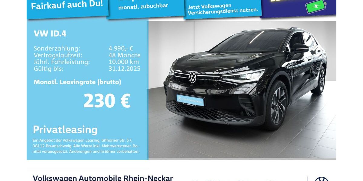 VW ID.4 12.939 km 31.499 € Mannheim 68309
