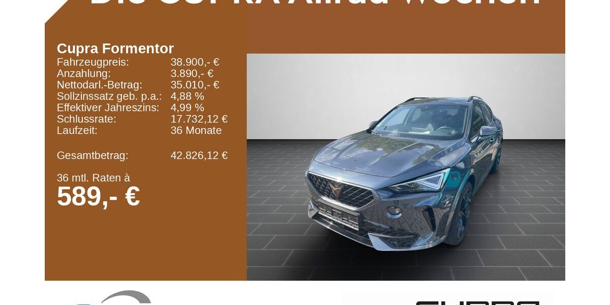 Cupra Formentor 24.831 km 36.400 &euro; Ladenburg 68526