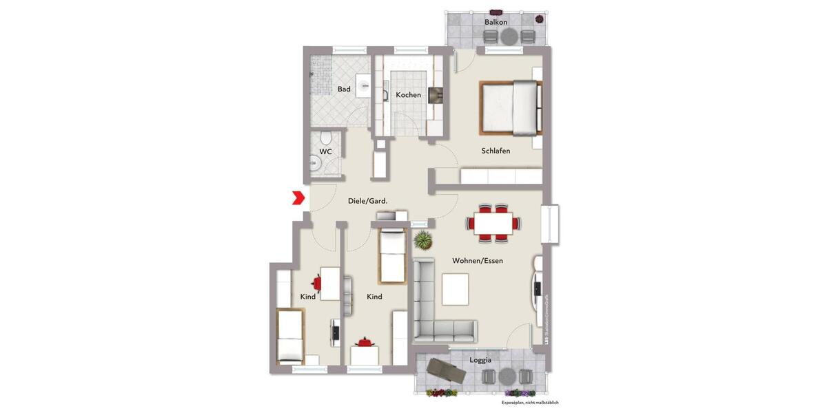 Etagenwohnung Mannheim Neckarstadt-Ost - 4 Zimmer, 99 m&sup2;, 289.000&euro; | Angebot:25308753