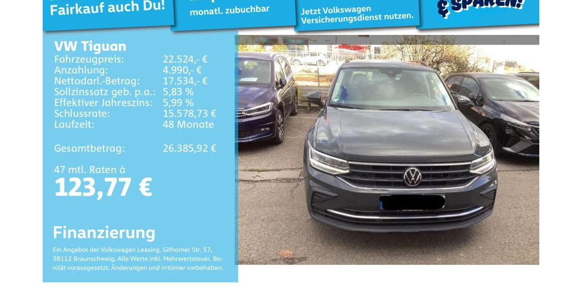VW Tiguan 53.116 km 21.499 &euro; Mannheim 68309