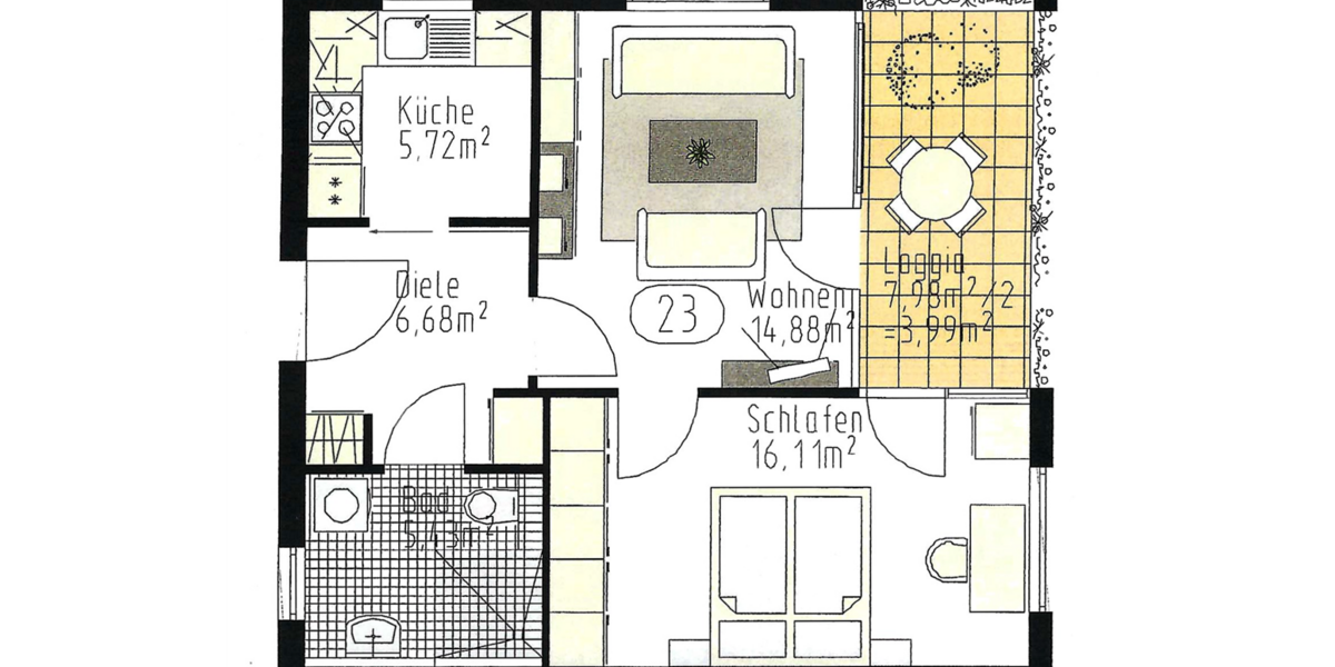 Wohnung zum Kaufen in Mannheim 245.000 € 53.06 m² 2 zimmer
