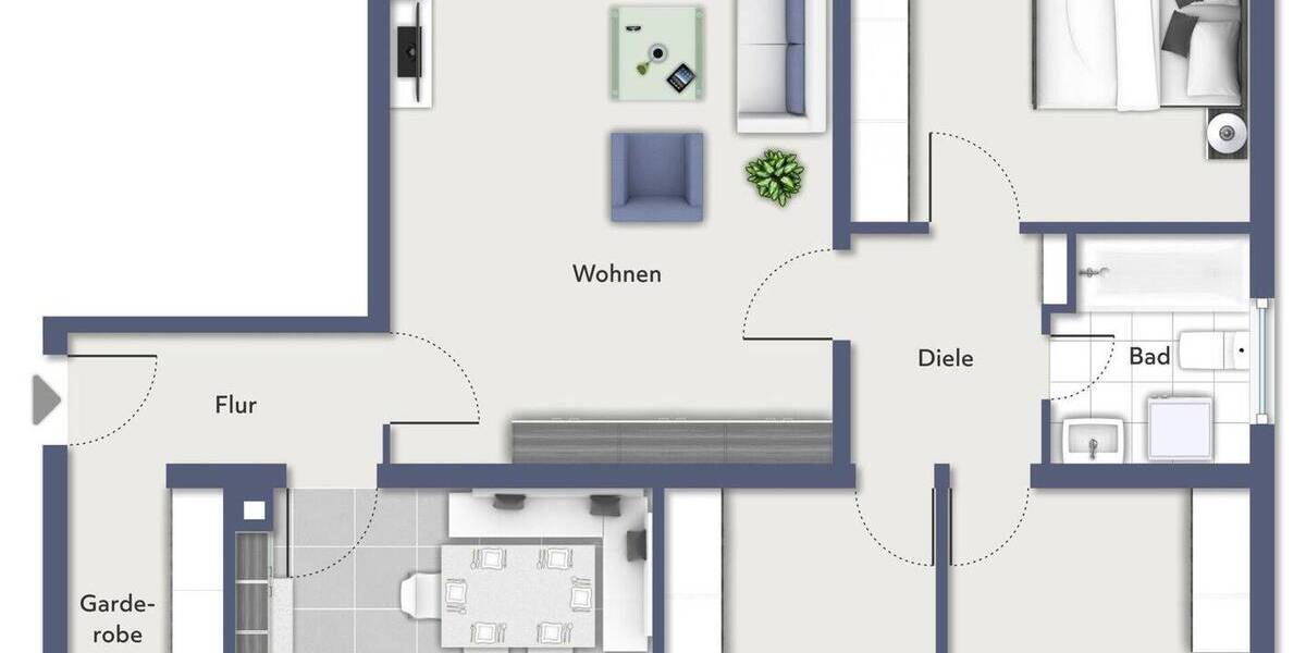 Etagenwohnung Walldorf - 4 Zimmer, 98 m&sup2;, 240.000&euro; | Angebot:25741558
