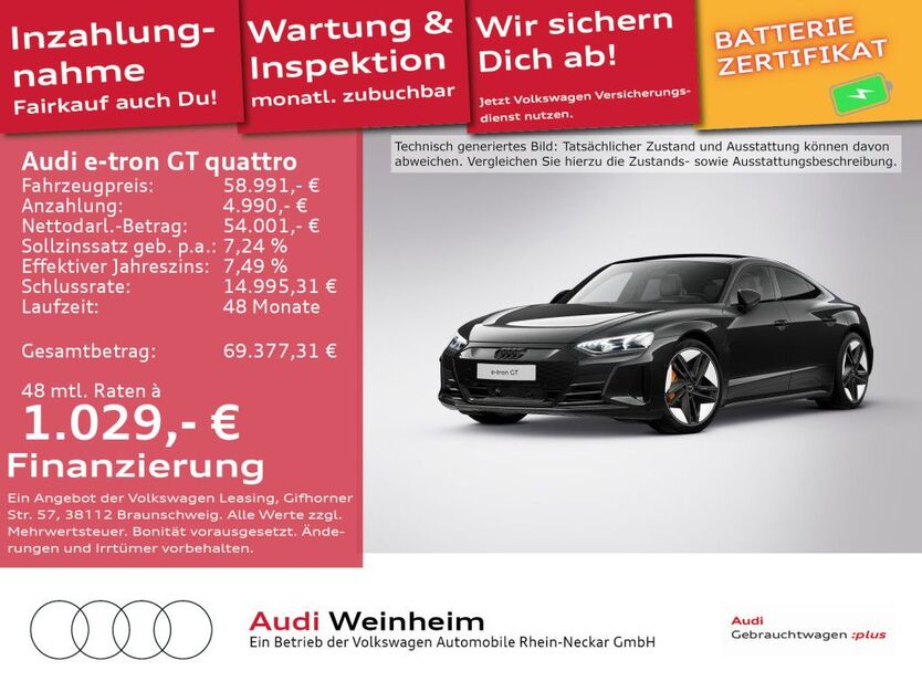 Audi e-tron GT 45.388 km 58.991 € Weinheim 69469