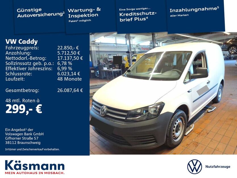 VW Caddy 67.813 km 22.850 € Mosbach 74821