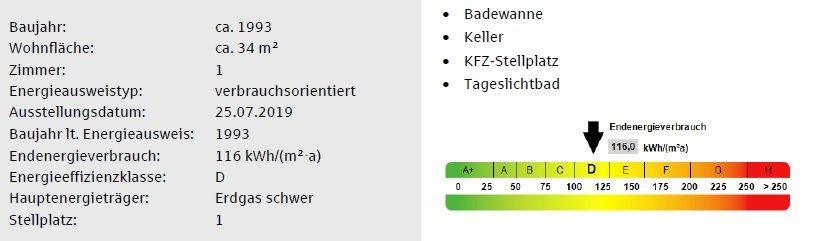 Dachgeschoßwohnung Sinsheim - 1 Zimmer, 32 m&sup2;, 90.000&euro; | Angebot:26691771