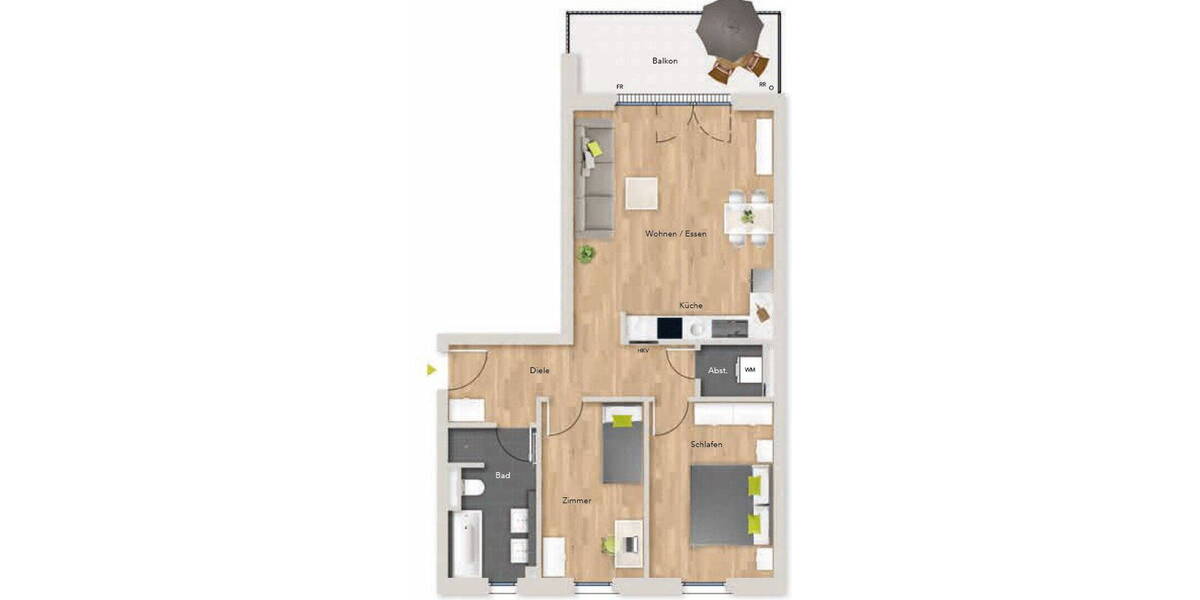Etagenwohnung Bad Schönborn Mingolsheim - 3 Zimmer, 79 m&sup2;, 1.189&euro; | Angebot:26866274