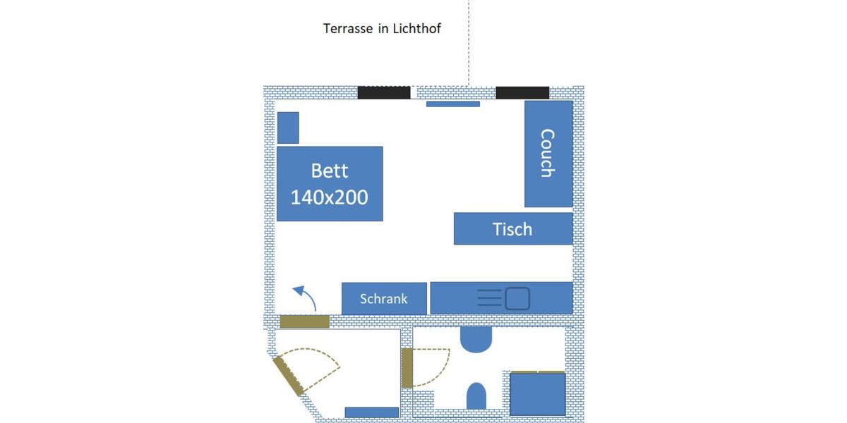 Etagenwohnung Ladenburg - 1 Zimmer, 31 m&sup2;, 780&euro; | Angebot:25725066