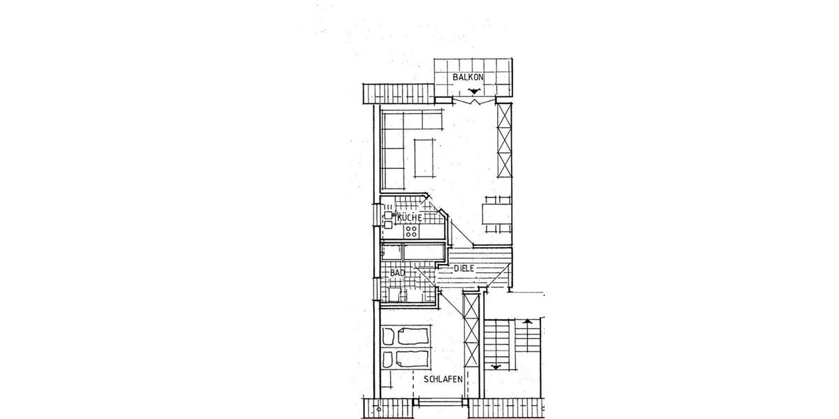 Dachgeschoßwohnung Ludwigshafen am Rhein Edigheim - 2 Zimmer, 54 m&sup2;, 695&euro; | Angebot:24689451