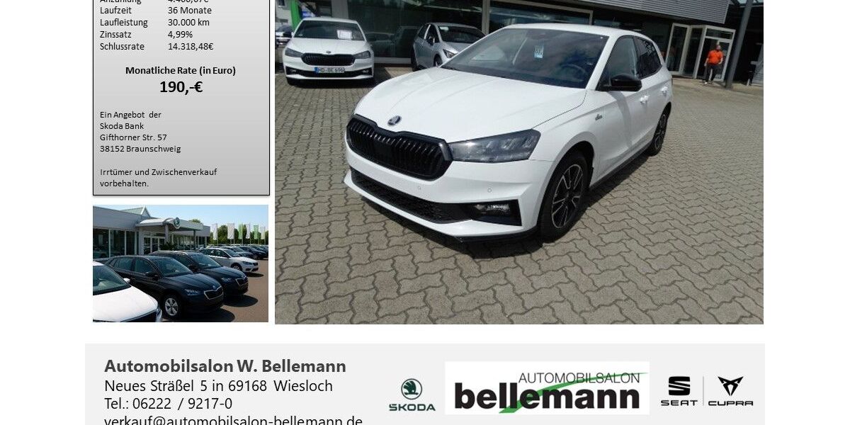 Skoda Fabia 16.500 km 22.990 € Wiesloch 69168