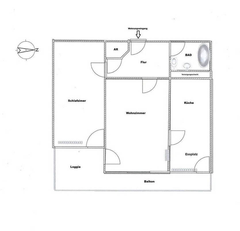 Renovierte 2,5-Zimmer-Wohnung in Heidelberg Mombertplatz (incl. Tiefgarage)