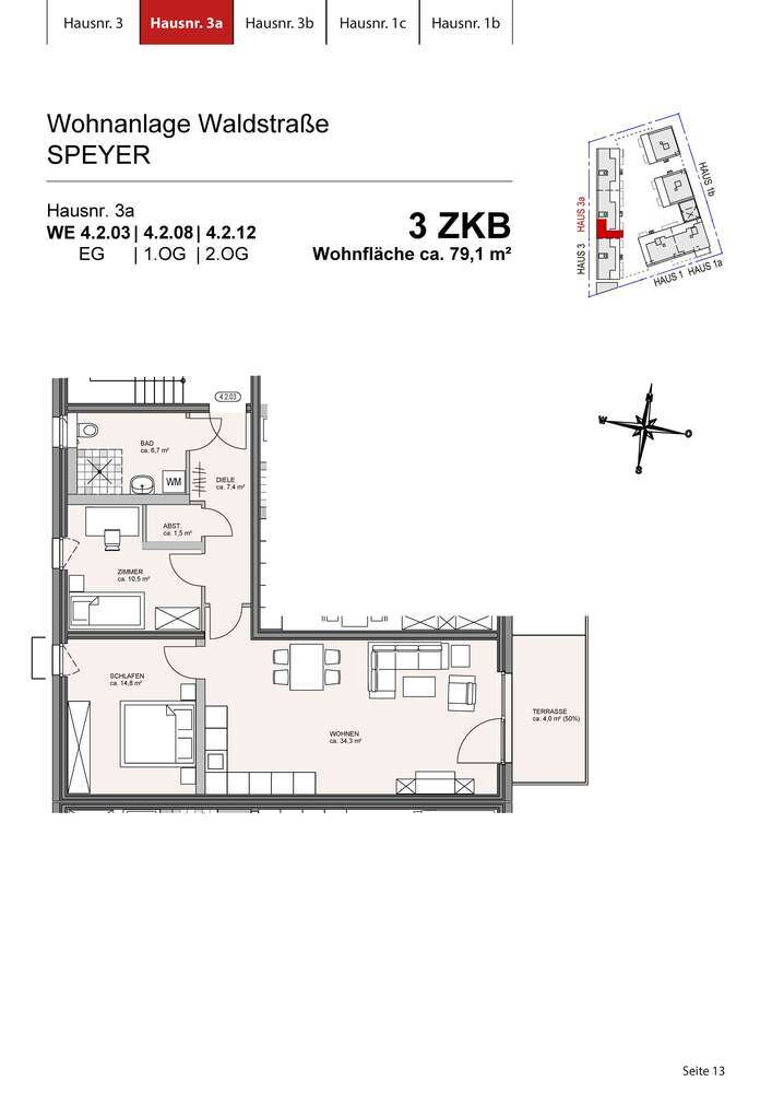 Wohnung zum Mieten in Speyer 538,08 € 79.13 m²