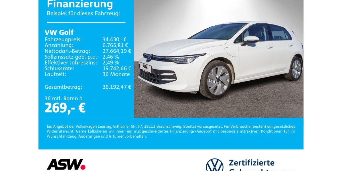 VW Golf 9.300 km 32.690 &euro; Sinsheim 74889