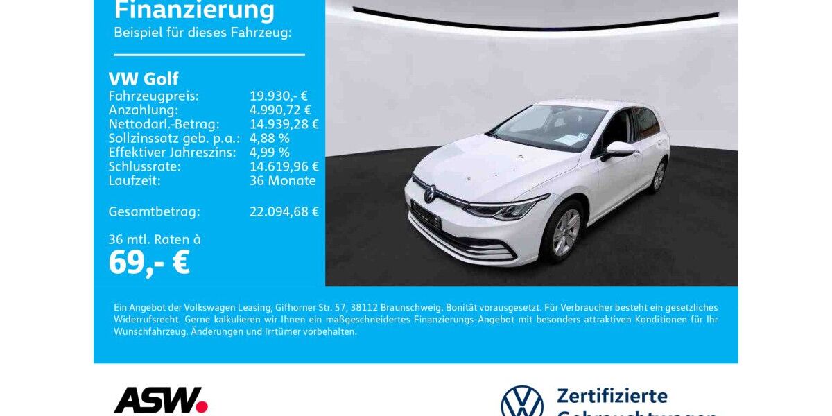 VW Golf 63.990 km 19.930 &euro; Sinsheim 74889