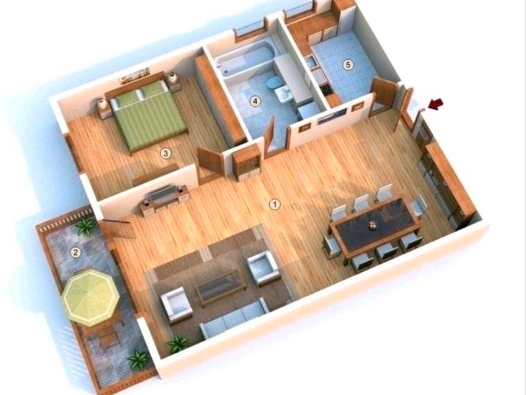 Hochparterre Weinheim - 2.5 Zimmer, 54 m&sup2;, 230.000&euro; | Angebot:26702021