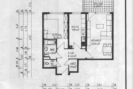 Wohnung Ludwigshafen am Rhein Ludwigshafen-Oggersheim - 2 Zimmer, 65 m&sup2;, 800&euro; | Angebot:26481090