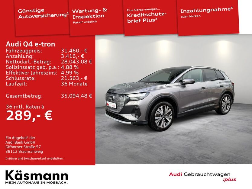 Audi Q4 e-tron 39.922 km 28.990 € Mosbach 74821