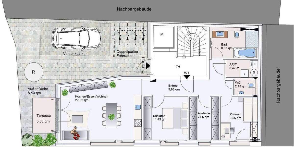 Terrassenwohnung Heidelberg Neuenheim - 4 Zimmer, 83 m&sup2;, 1.075.000&euro; | Angebot:25725763