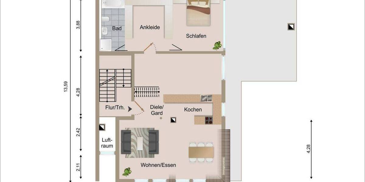 Etagenwohnung Heidelberg Altstadt - 2 Zimmer, 95 m&sup2;, 1.800&euro; | Angebot:26189720