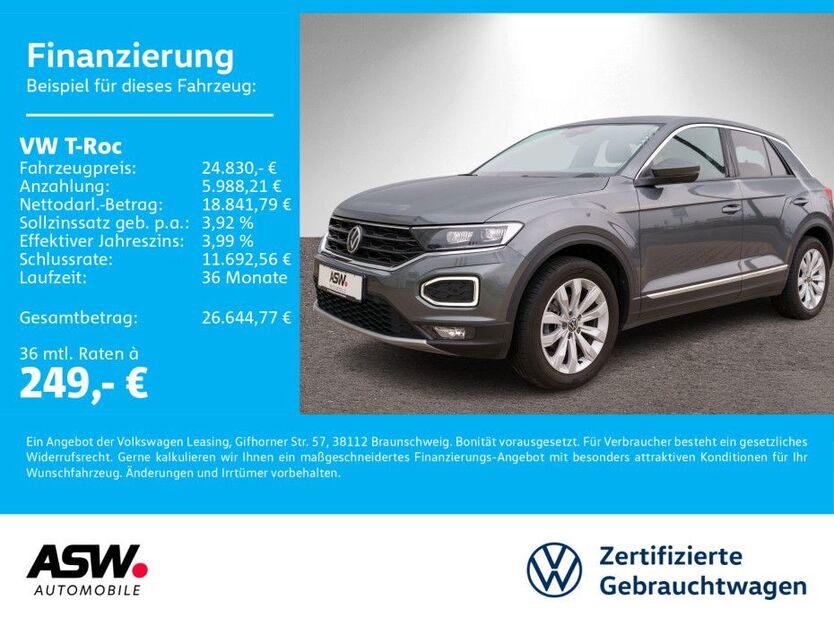VW T-Roc 52.200 km 24.830 € Sinsheim 74889