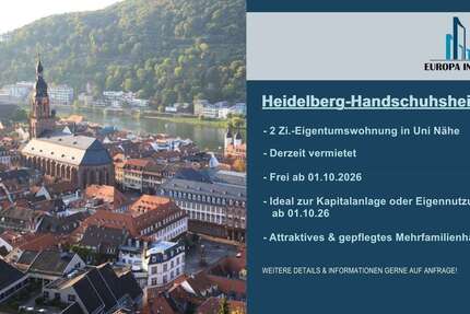 Wohnung Heidelberg Handschuhsheim - 2 Zimmer, 49 m&sup2;, 313.000&euro; | Angebot:26998021
