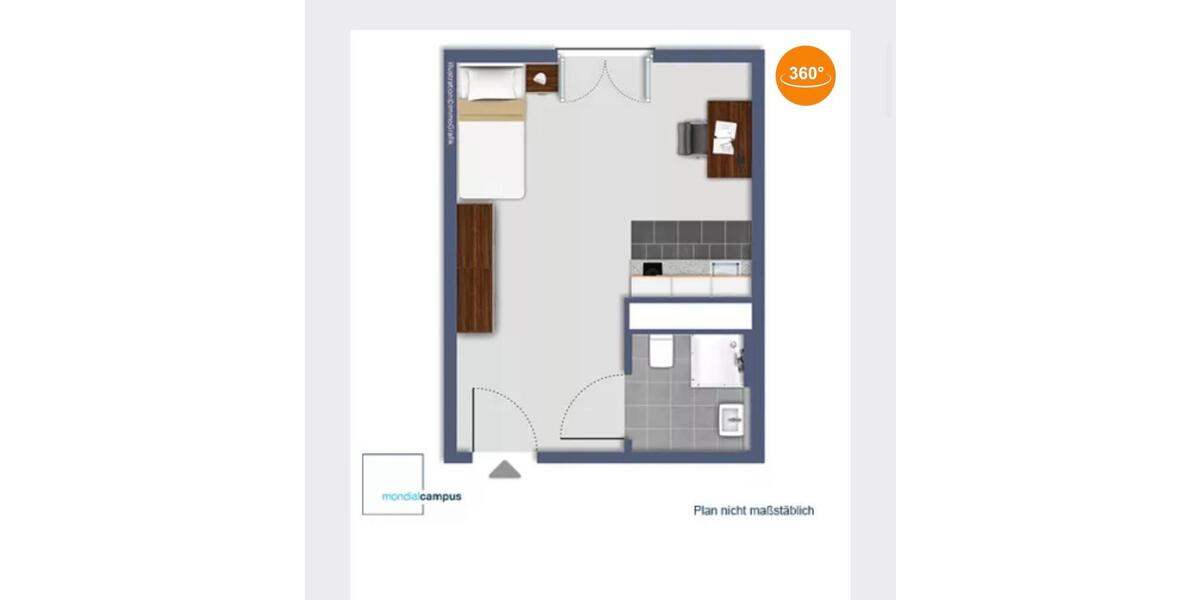 Etagenwohnung Heidelberg Bahnstadt - 1 Zimmer, 22 m&sup2;, 700&euro; | Angebot:26663448
